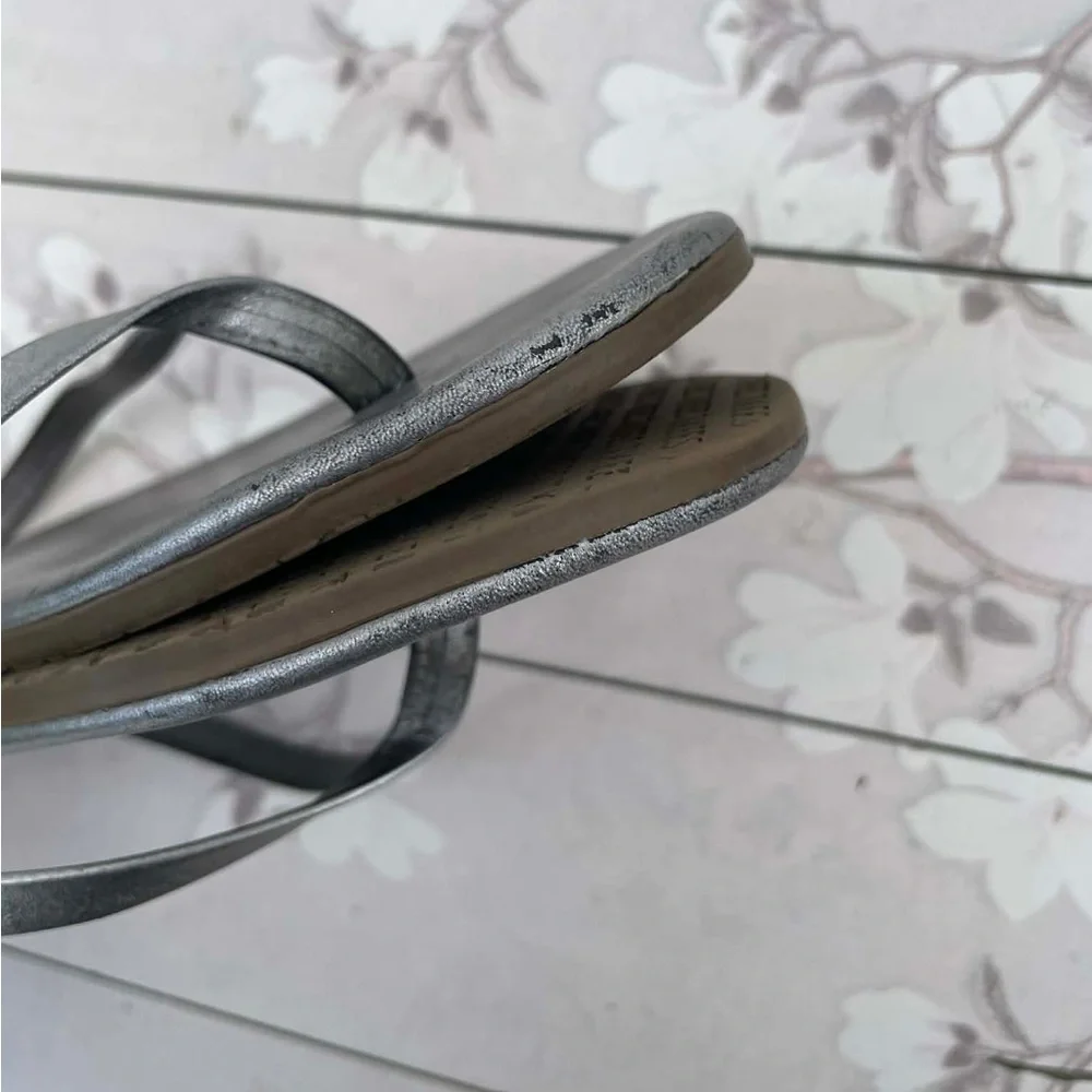 TKEES Metallic Charcoal Thong Sandals